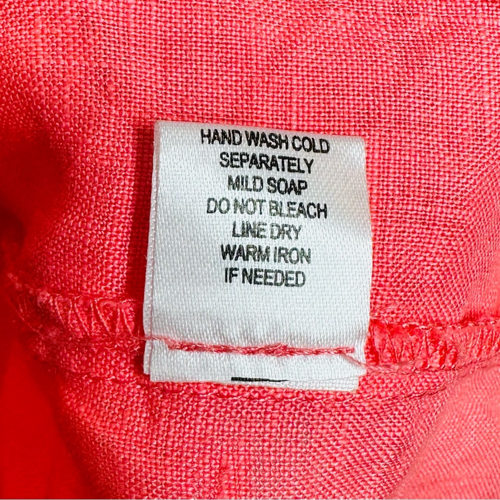 For Cynthia Coral Pink Ruffle Hem Blouse - Picture 7 of 11